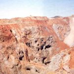 Gossan en Rio tinto con antiguas galerías romanas.