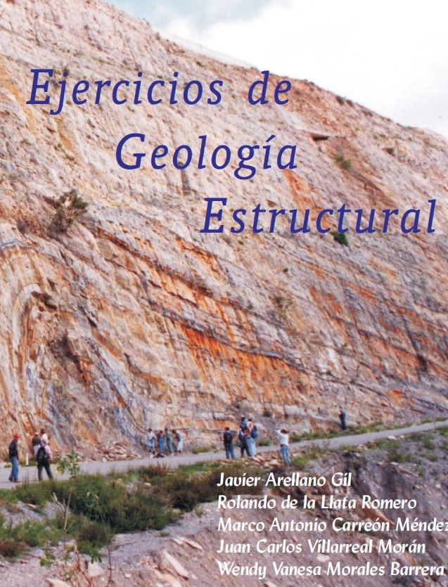 Fotografía de pliegue anticlinal en rocas calcáreas, ejemplo de estructura geológica secundaria.