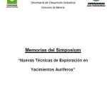 Mapa esquemático que muestra técnicas innovadoras aplicadas en la exploración de yacimientos auríferos, incluyendo geoquímica aplicada, geofísica aérea y biotecnología.