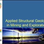 Mapa geológico estructural que muestra fallas y zonas de deformación en un área minera.