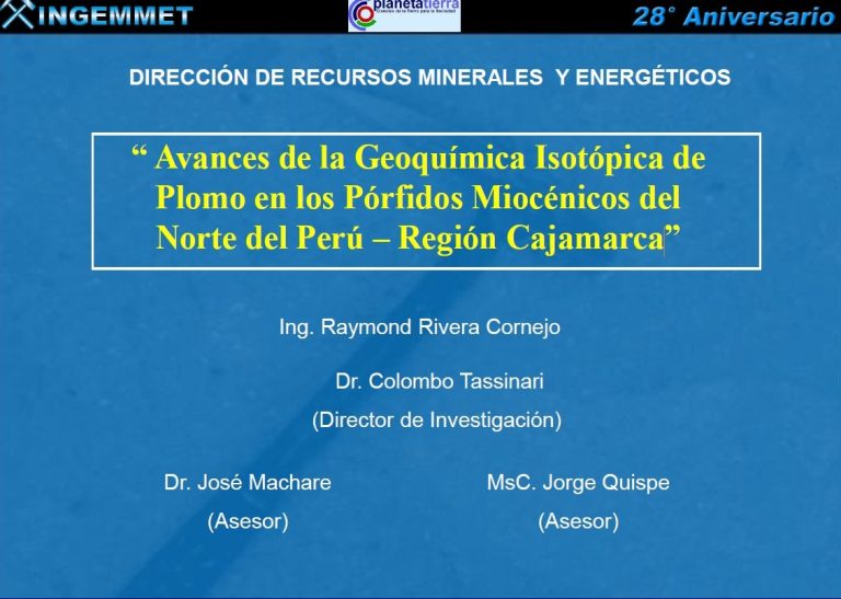 Mapa geológico de la región de Cajamarca, mostrando la ubicación de los depósitos de pórfidos El Galeno y Minas Conga, con referencias a las estructuras tectónicas como la falla Punre-Canchis.