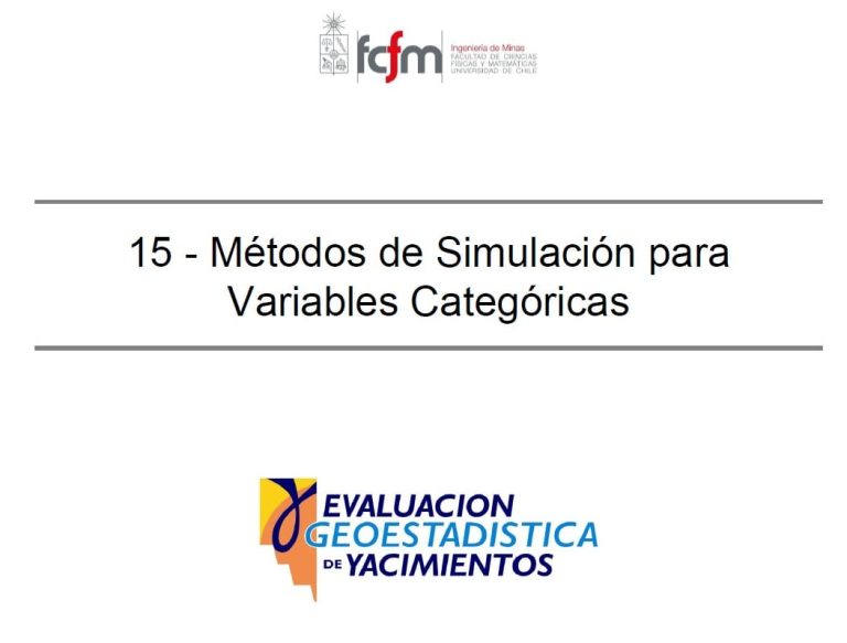 Ejemplo de simulación de variables categóricas en un contexto geológico.