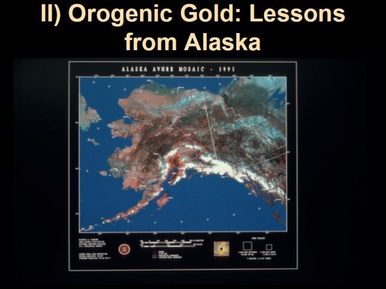 Mapa de Alaska con la ubicación de los principales distritos auríferos.