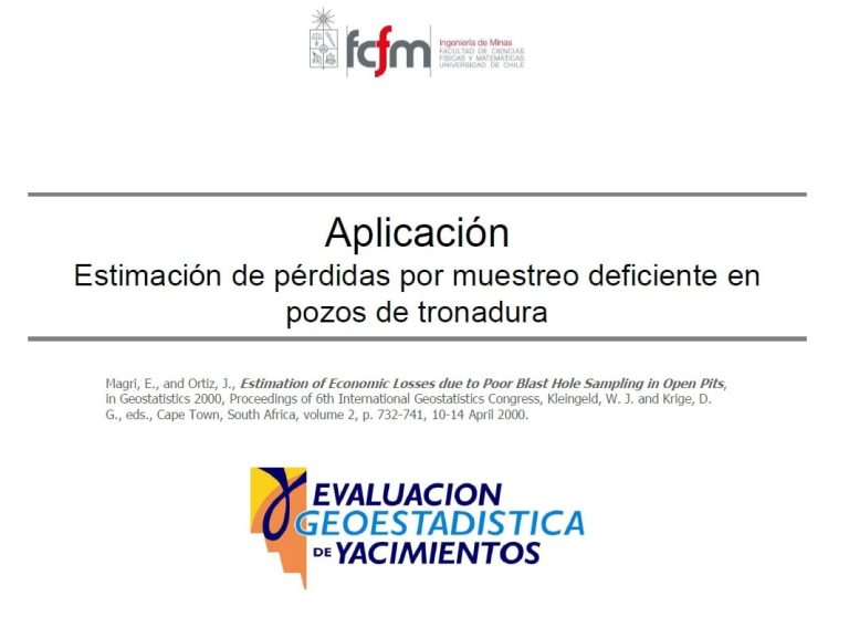 Comparación de las leyes estimadas con diferentes niveles de Error Fundamental (EF) en el muestreo de pozos de tronadura, utilizando el Método Poligonal y Kriging Ordinario.