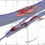 Esquema que ilustra la transición del método de polígonos 2D al modelamiento 3D con modelo de bloques para la estimación de recursos en la mina Chipmo, Perú.