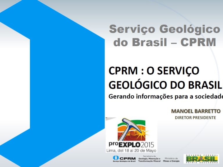 Logotipo del CPRM - Servicio Geológico de Brasil.