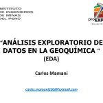 Diagrama de gestión de la información para el análisis geoquímico.