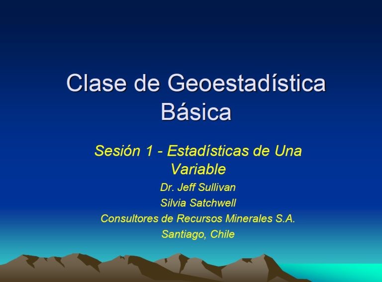 Diagrama de flujo que describe el proceso interactivo y no lineal para definir dominios de estimación en geoestadística minera. El proceso implica integrar ideas geológicas con pruebas estadísticas para asegurar que los dominios sean geológica y estadísticamente válidos.