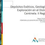 Mapa geológico del Distrito Minero Centinela (DMC) mostrando la ubicación de los principales depósitos exóticos de cobre.