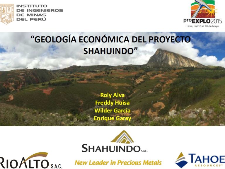 Mapa geológico del Proyecto Shahuindo.