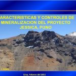 "Mapa geológico del Proyecto Jessica, ubicado en el departamento de Puno, Perú, mostrando las principales unidades litológicas, estructuras geológicas y la ubicación del depósito mineral."