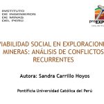 Diagrama que ilustra las etapas de un conflicto en exploraciones mineras, desde la fase temprana hasta la crisis, y la importancia de la comunicación estratégica para gestionar el riesgo de viabilidad social.