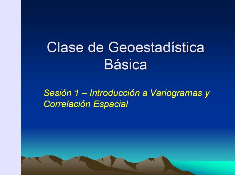 Mapa de contornos del variograma experimental que muestra la variación espacial de la correlación en función de la distancia y la dirección.