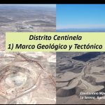 Mapa geológico del Distrito Centinela mostrando la distribución de los principales yacimientos de pórfidos de cobre y las estructuras geológicas asociadas.