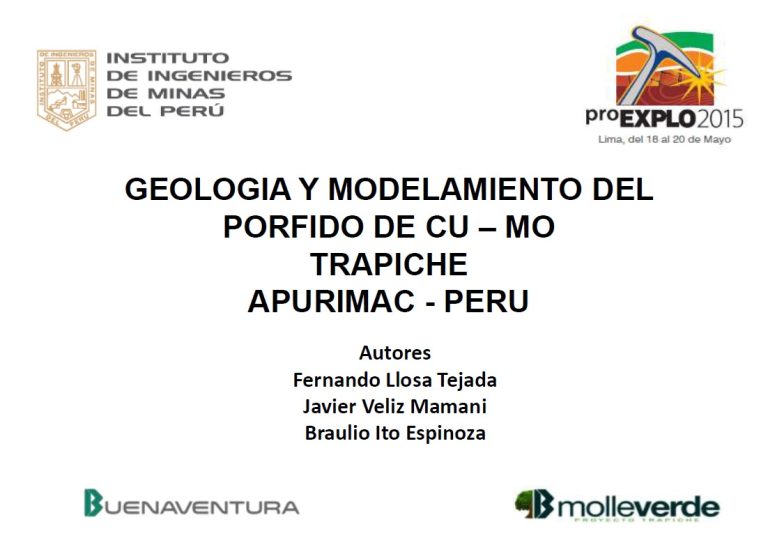 Sección transversal del depósito Trapiche que muestra la distribución de la mineralización de cobre en los diferentes sectores del yacimiento.