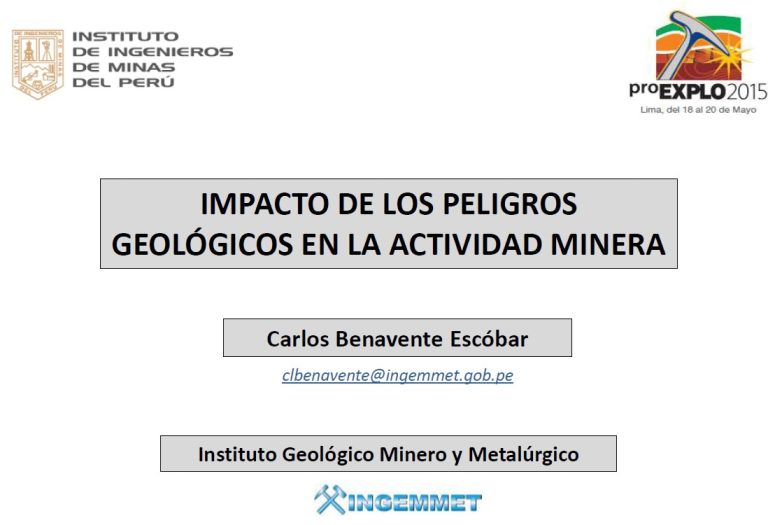 Mapa que muestra la distribución de diferentes tipos de movimientos en masa en la microcuenca de Pucaurán-Atupa, Perú, con la ubicación de la mina Pierina.