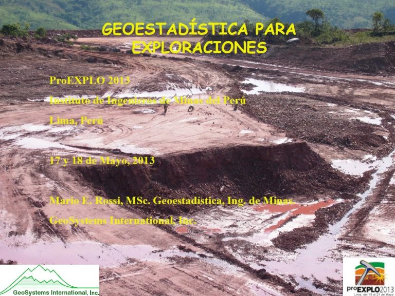 Representación gráfica de la variabilidad espacial de la ley del mineral en un yacimiento.