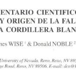 Esquema de la Falla Normal de la Cordillera Blanca y su relación con el Batolito de la Cordillera Blanca.