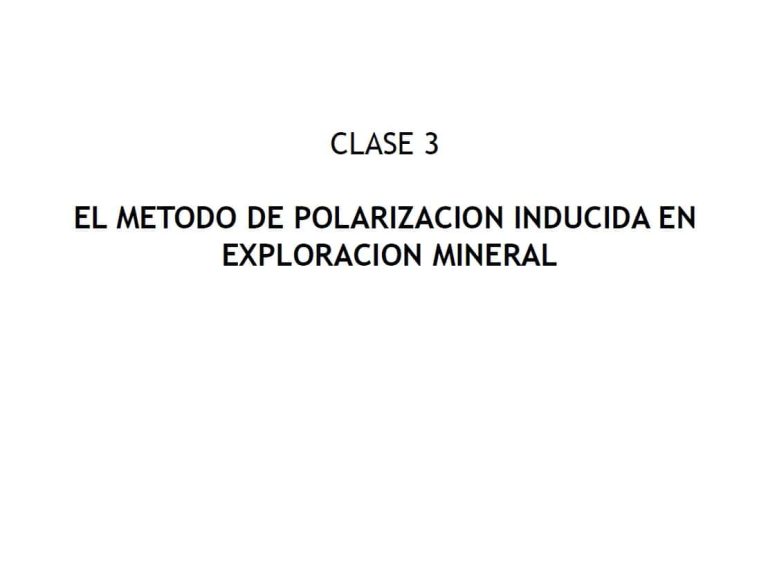 Diagrama de un estudio de polarización inducida en un depósito mineral, mostrando la distribución de resistividad aparente y cargabilidad en una línea de exploración.