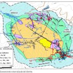 Mapa geológico del distrito minero de La Zanja, mostrando las unidades reconocidas en campo y la ubicación de las muestras analizadas.