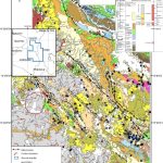 Mapa geológico del sur del Perú mostrando la distribución de los arcos magmáticos cenozoicos y los sistemas de fallas regionales.