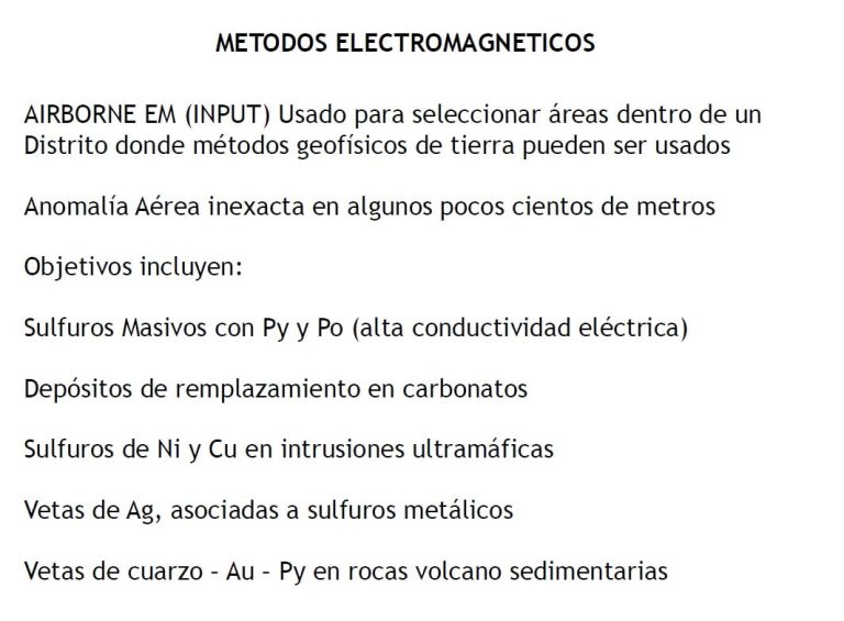 Diagrama de la respuesta EM en diferentes separaciones de bobinas y frecuencias, ilustrando la determinación de la profundidad y el buzamiento de conductores subterráneos.