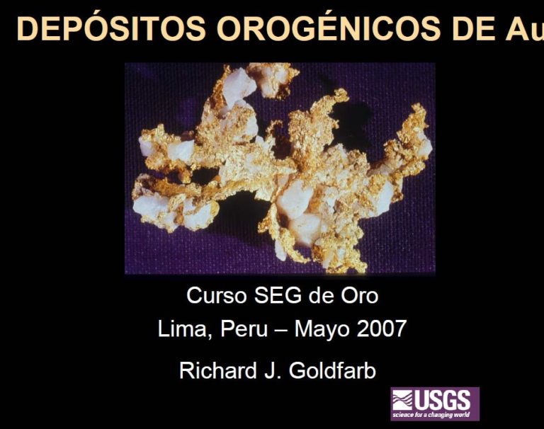 Depósitos orogénicos de Au: diagrama ilustrativo de procesos geológicos clave asociados a la formación de vetas auríferas, destacando estructuras metamórficas y fluidos mineralizantes.