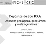 Mapa geológico que muestra la distribución de los depósitos IOCG en América del Sur, destacando los depósitos en Chile y Perú.