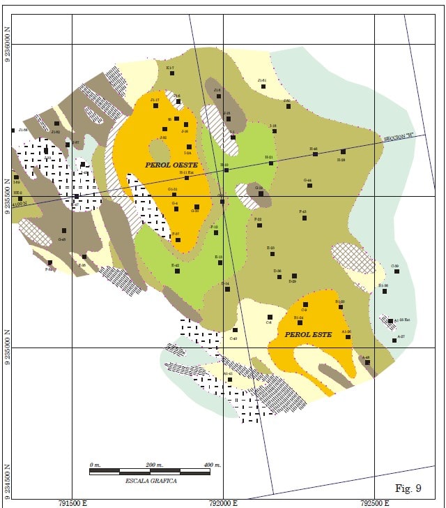 Pórfidos de Au-Cu de Chailhuagón y Perol: Vista panorámica de los depósitos y sus características geológicas.