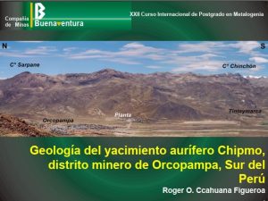 Mapa que muestra la ubicación de la Mina Orcopampa en el sur del Perú.