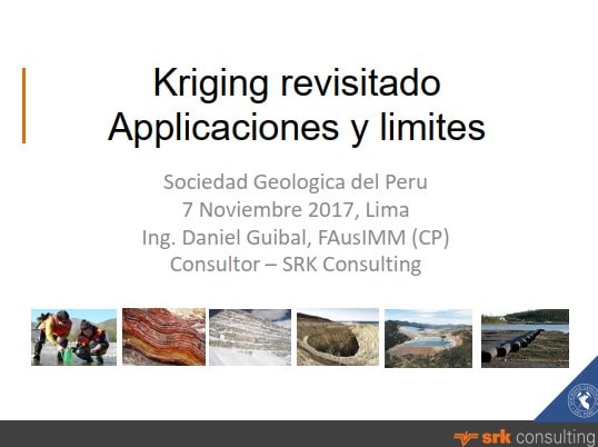 Diagrama que ilustra el proceso de Kriging en la estimación de recursos mineros.