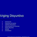 Gráfico que muestra la estimación por Kriging Disyuntivo comparada con Kriging Simple, destacando la precisión en la estimación de recursos.