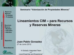 Representación visual del proceso de Kriging para la estimación de recursos en un yacimiento minero.