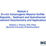 Diagrama esquemático que ilustra los procesos geoquímicos en sedimentos hidrotermales y lutitas asociadas a la formación de VMS.