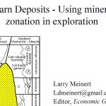 Zonación mineral en un depósito skarn.