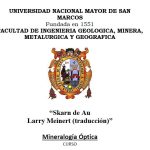 Se describen en detalle las características geológicas, mineralógicas, geoquímicas y de alteración de varios skarns de oro, incluyendo: