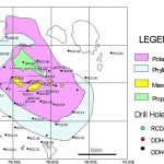 Pórfido de Cu-(Au-Mo) El Galeno: Mapa geológico y secciones transversales del depósito.