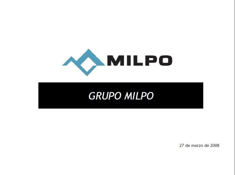 Organigrama del Grupo Milpo, mostrando la estructura de la Gerencia de Exploraciones.