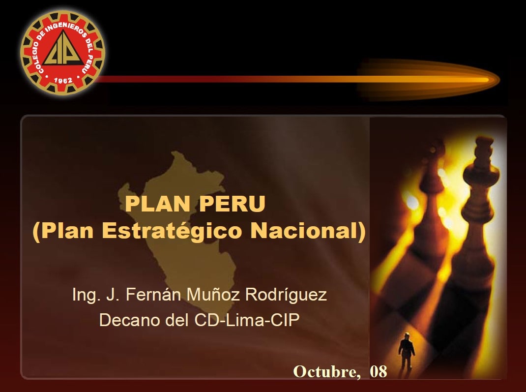 Diagrama del Plan Perú, mostrando la estructura del proyecto y las diferentes comisiones.