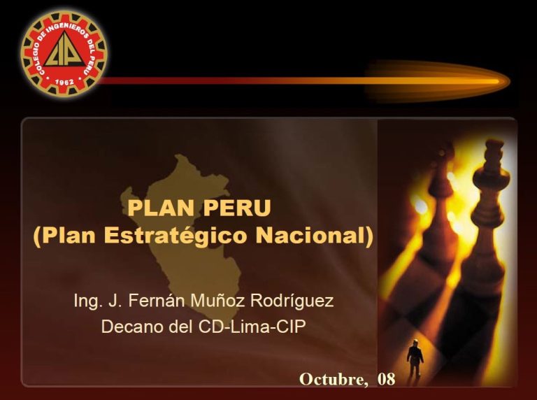 Diagrama del Plan Perú, mostrando la estructura del proyecto y las diferentes comisiones.