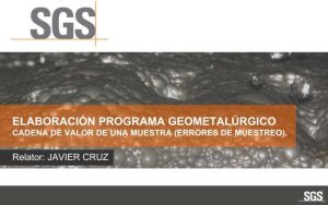 Diagramas ilustrando la cadena de valor de una muestra y los errores de muestreo en la minería.