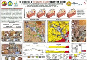 Mapa de alteración hidrotermal de Bukit Puyuh mostrando las zonas de Turmalina, Silícica, Greisen y Argílica.