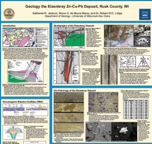 Ilustraciones geológicas del depósito Eisenbrey Zn-Cu-Pb en Wisconsin.