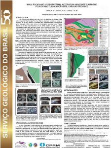 Sección geológica ilustrativa del depósito de Pojuca o Furnas, mostrando la disposición de las rocas y la mineralización.