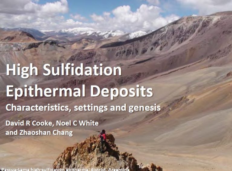 Depósitos epitermales de alta sulfuración: características geológicas y minerales clave.