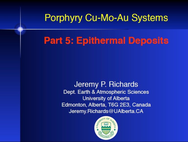 Ejemplos de ambientes fumarólicos y depósitos epitermales.