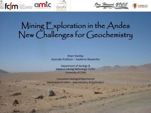 Diagrama conceptual de exploración geoquímica en áreas con cobertura transportada en los Andes.