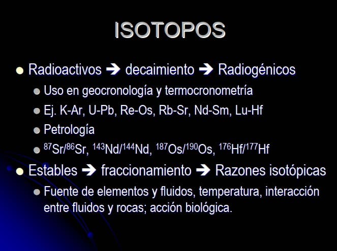 Representación visual del fraccionamiento isotópico en procesos geológicos.