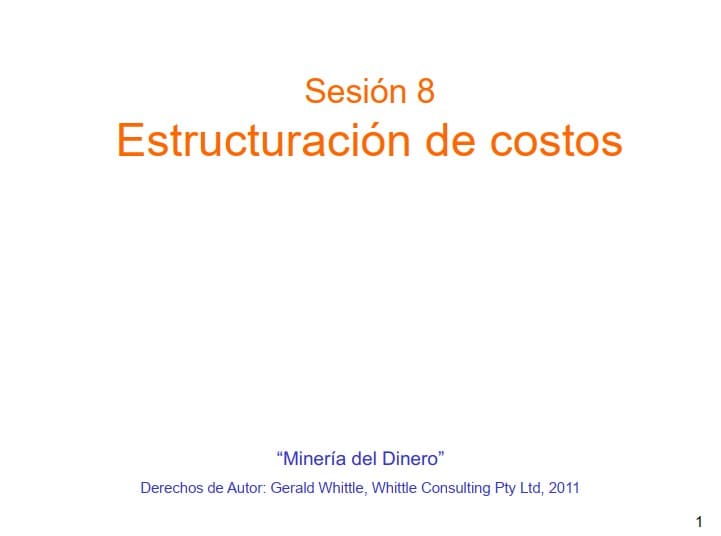 Diagrama de Estructura de Costos Basado en Actividades para la Minería